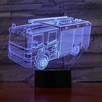 

Car 3D LED Night Lamp Optical Illusion Visual Table Light 7 Colors Change Touch Button Decor USB Bedside Veilleuses Pour Enfants