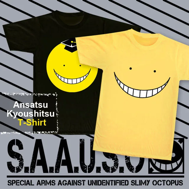 Футболка Ansatsu Kyoushitsu Новая классная футболка в стиле аниме Korosensei snicker модные топы