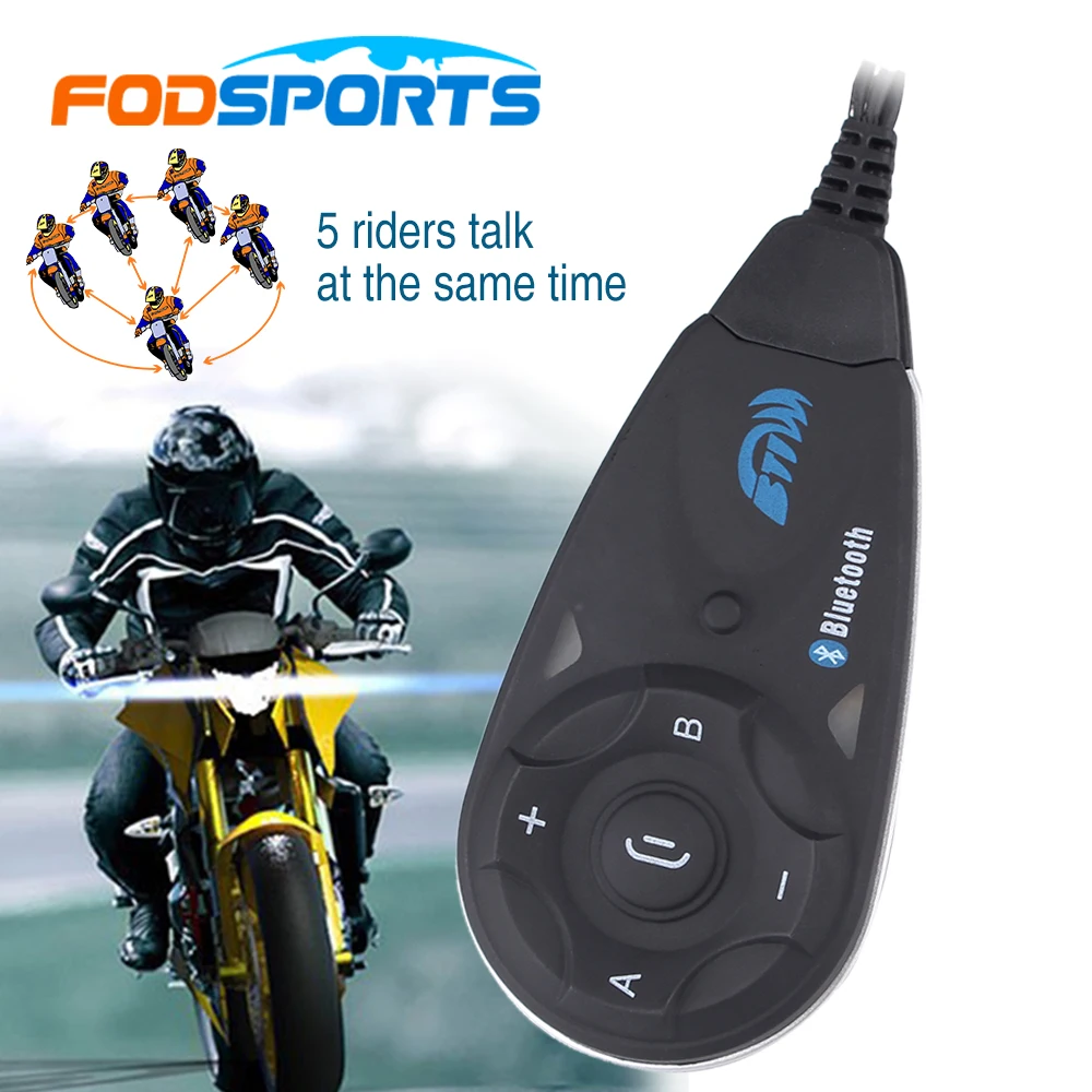 1 pcs V5 Interphone motorcycle helmet bluetooth intercom headset  Fully Duplex Wireless Communication among 5 Riders with FM