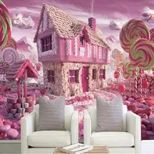 3d обои на заказ, фотообои, Детская Фреска, стеклянный домик для конфет, ТВ фон, живопись, 3d настенная фреска, обои для гостиной