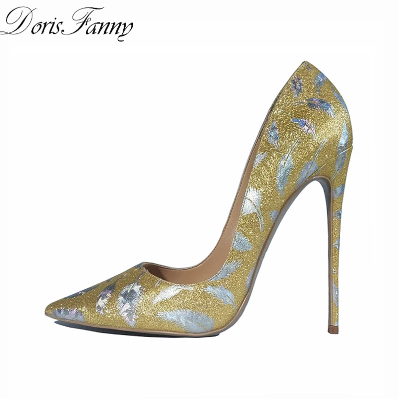 DorisFanny-Party-Wedding-shoes-woman-Glitter-gold-shoes-for-women-printed-sexy-high-heel-pumps-pointed (1)