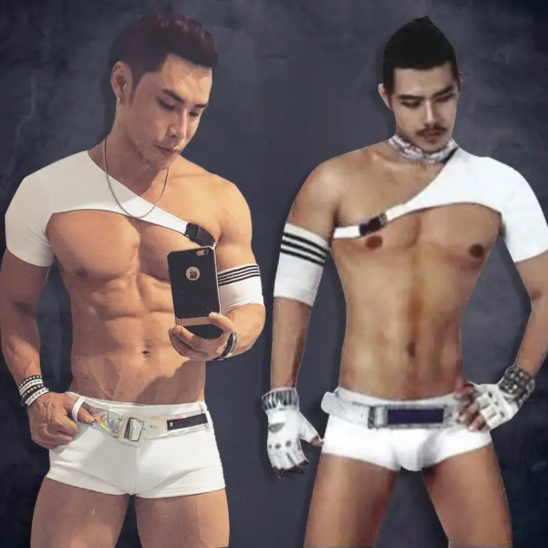

new fashion sexy demon male singer costume men stage male model costume for singer nightclub DJ DS performances dance