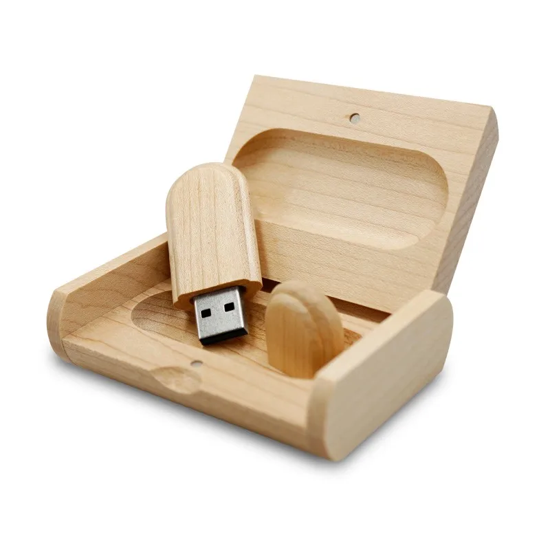 Деревянный usb флеш накопитель Garunk с коробкой 4g 8G u диск 16g 32g 64g большой объем USB 2 0