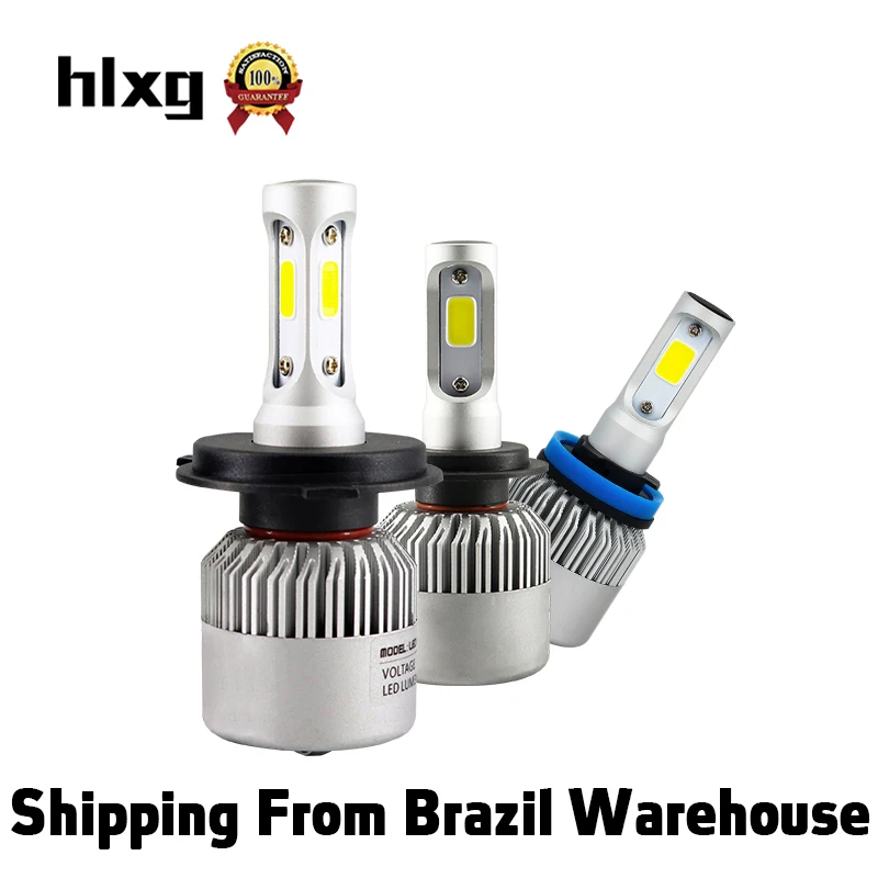 

Hlxg 1 unit S2 H4 High Low Beam H7 LED Headlight Kit 72W 8000LM/Set H1 9005 HB3 9006 HB4 6000K 8000K Car Bulbs Accessories
