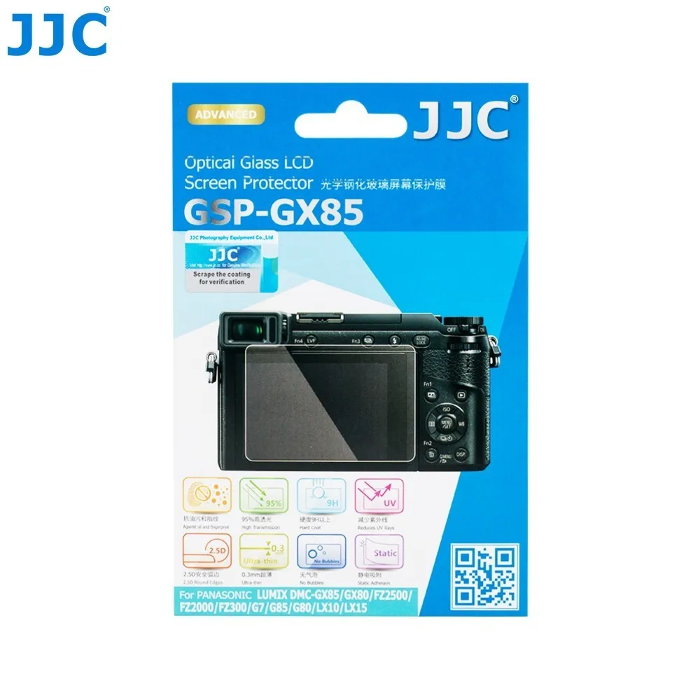 

JJC Optical Glass Ultra-thin Camera Screen Cover for Panasonic Lumix DMC-GX85/GX80/FZ2000/FZ2500/G7/FZ300/G80/G85/LX10/LX15