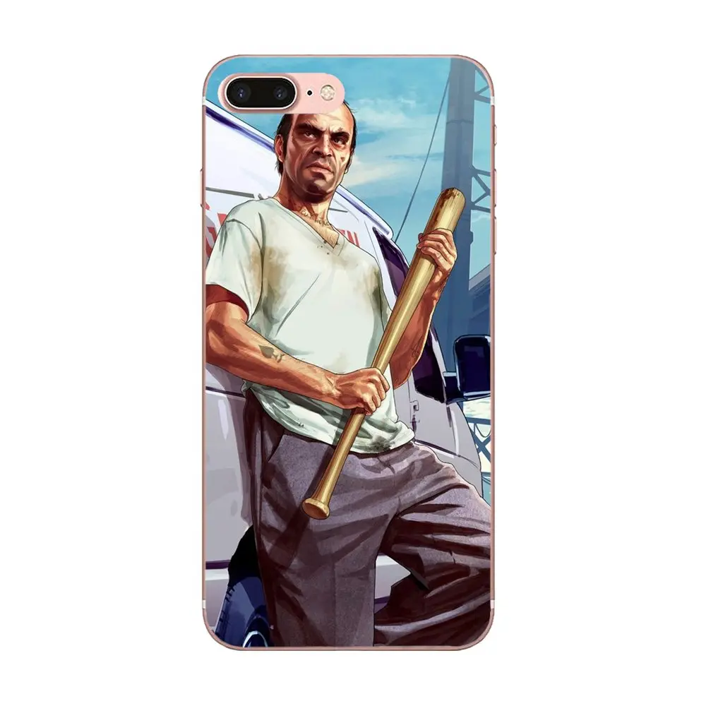 Для Samsung Galaxy Note 5 8 9 S3 S4 S5 S6 S7 S8 S9 S10 mini Edge Plus Lite мягкий чехол San Andreas Gta Grand Theft