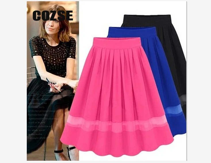 Chiffon Women Skirt Fashion 2014 Korean Style Summer Organza Bouffant