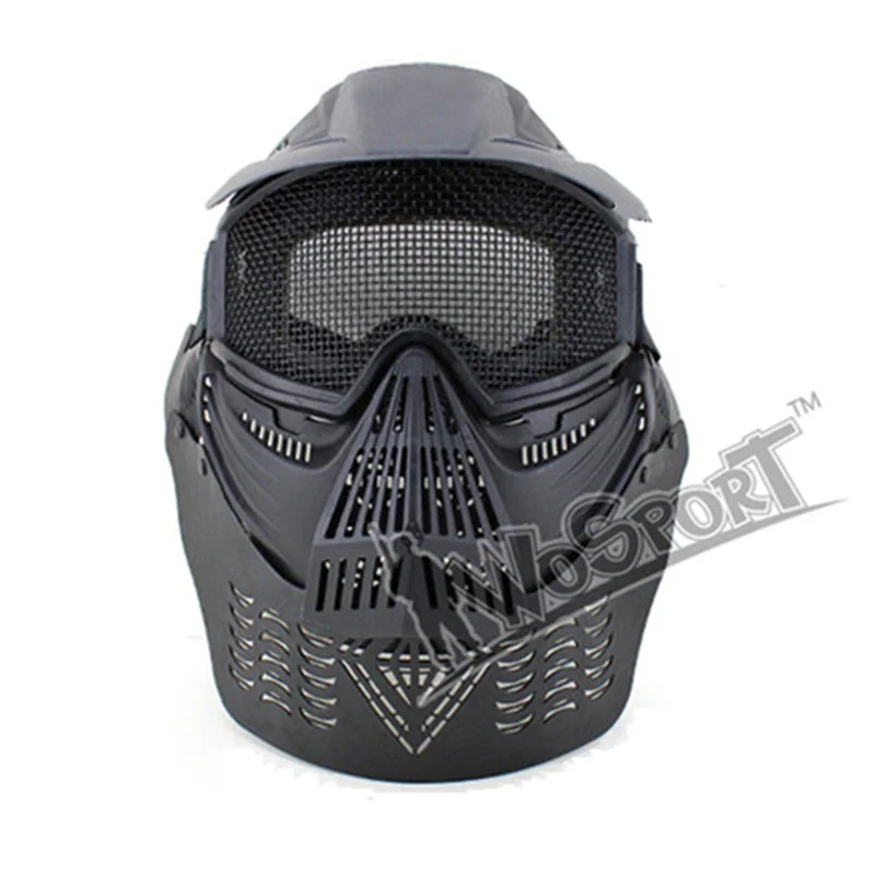 WosporT paintball маска для лица из стальной сетки с большим видением очки страйкбола