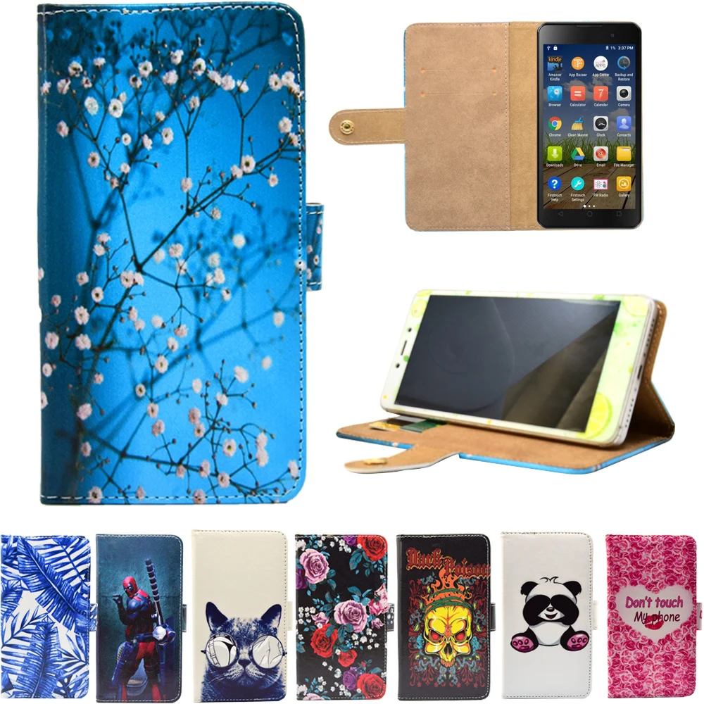 

New arrival PU Leather Phone Cases Cartoon Flip Wallet Stand Cover Case for Micromax Canvas Magnus Q334
