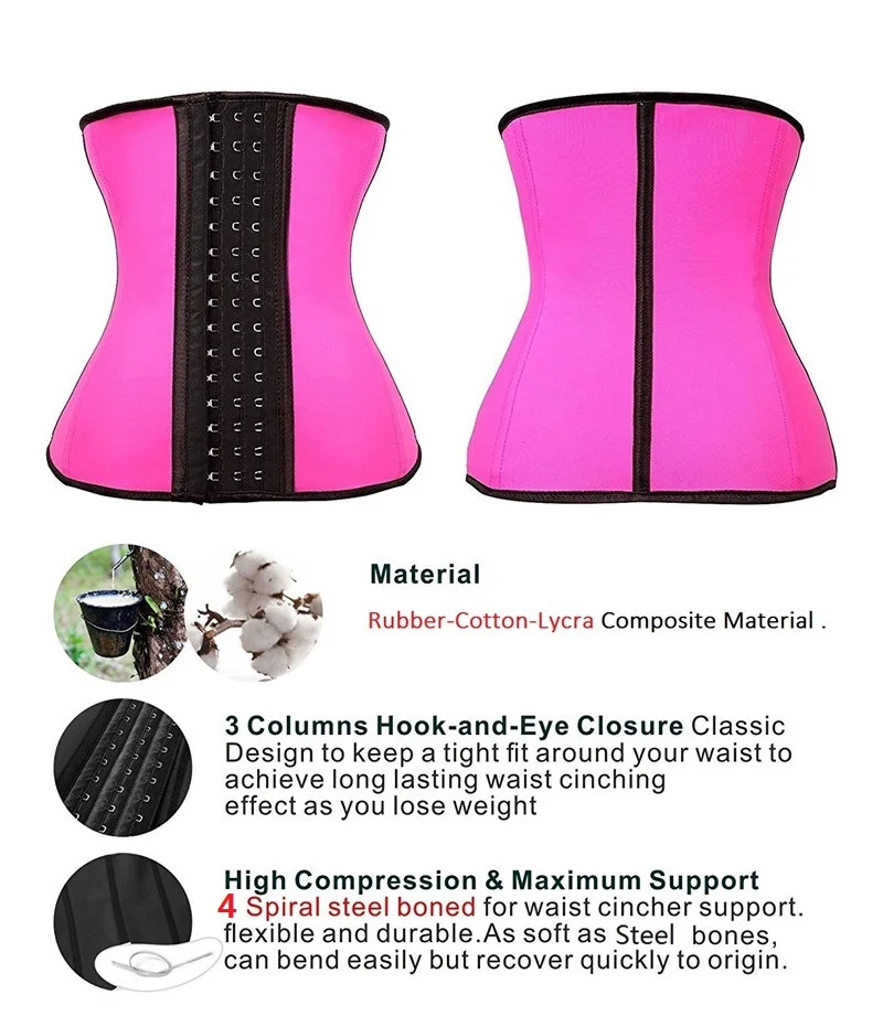 NINGMI Women Waist Trainer Rubber Latex Modeling Belt Weight Loss Corrective Underwear Corset Cincher Sexy Hourglass Body Shaper (23)