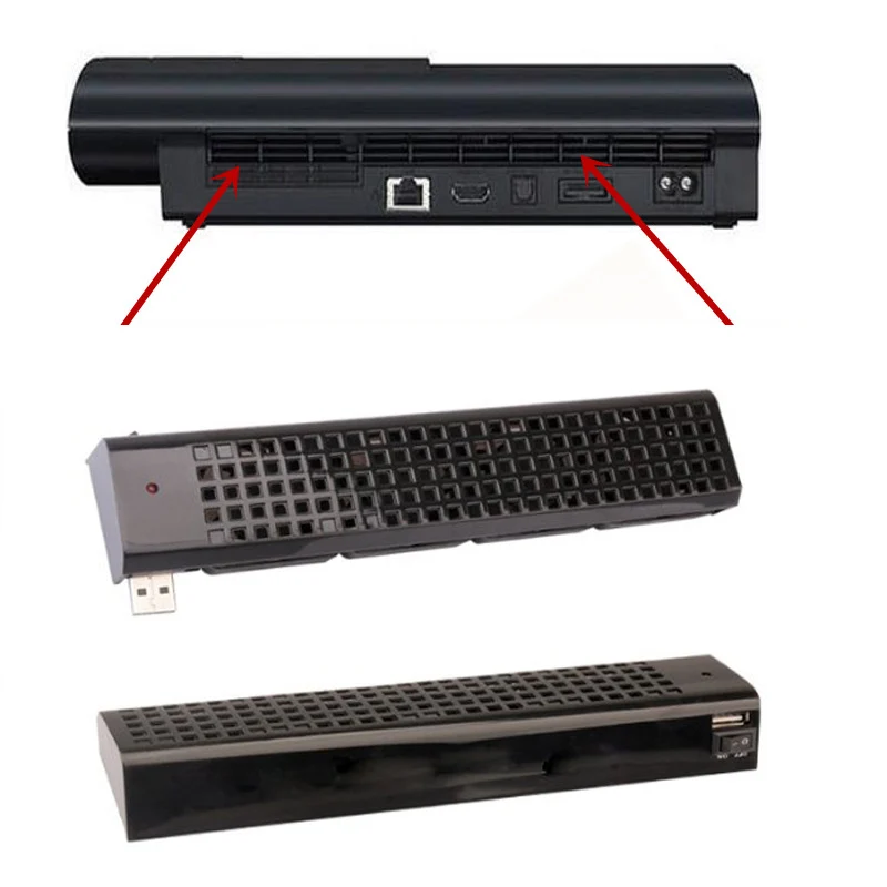 Охлаждающий вентилятор с usb-разъемом Cooler 4-вентилятор автоматический Температура размер можно регулировать для sony PS3 Playstation 3 игровой консоли coolingpad тепла exhauste