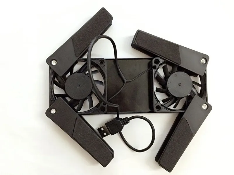 

Portable Slim Smart Laptop Cooling Pad USB Fan 2 Fans Cooler plug play For Notebook PC Laptop Computer Peripherals Black