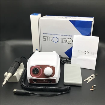 

35000RPM STRONG 207B Control Box STRONG 210 102 Micromotor Handpiece Electric Manicure Drill Set For Nail polishing Art Tools