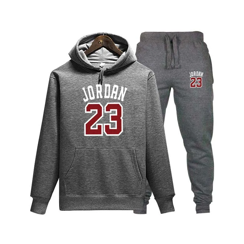 

New Brand Jordan 23 sportswear men's hoodie + tether pants fashion 2019 jogging sports suit Malechandal hombre