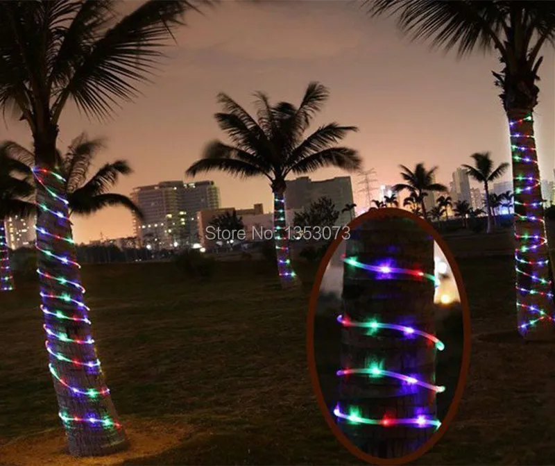 High Quality Solar Rope Tube LED String Strip Fairy Light Outdoor Garden Xmas Party Decor Waterproof lighting effect 1-4