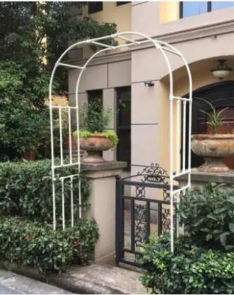 Садовая арка для скалолазания pergola Цветочная стойка железная Арка содержит держатель для цветочного горшка не содержит цветочный горшок и цветок - Цвет: 2.1mx2.4m