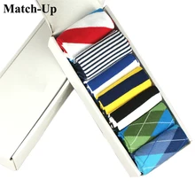Match Up mens socks brand fashion combed cotton colored ankle socks  men high quality (7 pairs/lot) no gift box