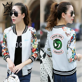 

frdun Tommy Riverdale Women Jackets Long Sleeve Zipper Jackets 2019 riverdale southside Casual Streetwear Clothes Size From girl