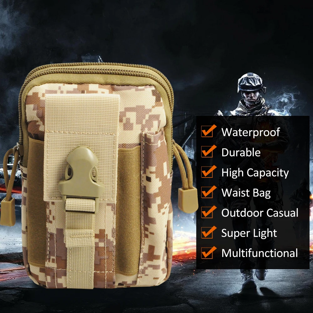 Тактический Чехол Molle охотничьи сумки поясная сумка Военная поясная сумка наружные сумки чехол для телефона карман для Iphone 7