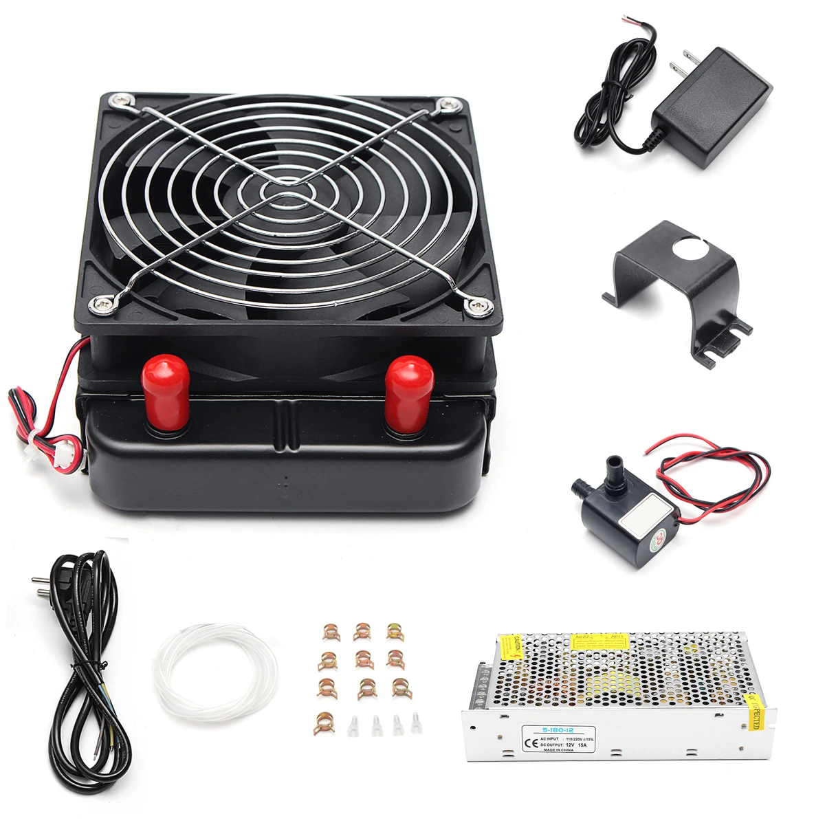 

12V DIY Semiconductor Thermoelectric Peltier Refrigeration Cooling System Kit Dual Chip for Air Conditioner Computer CPU Cooler