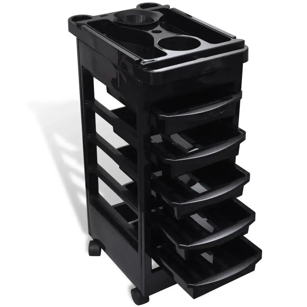 

6 Floor Plastic Trolley With Wheels Push-pull Drawer For Barber Shop C-110104 Hairdressing Cart