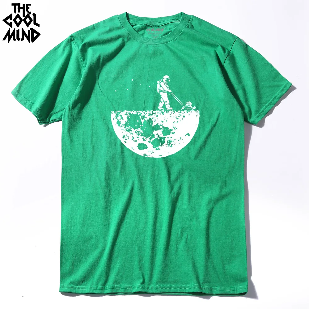 COOLMIND MO0118A с круглым вырезом, хлопок, трикотажная летняя уличная стильная повседневная мужская футболка с коротким рукавом, крутая свободная футболка, Мужская футболка - Цвет: LV