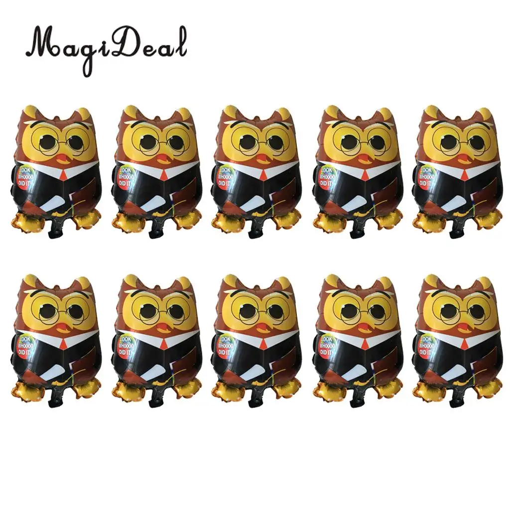 MagiDeal 10 Pieces Congrats Grad Owl/Diploma Balloon Bouquet Graduation Party Decorations
