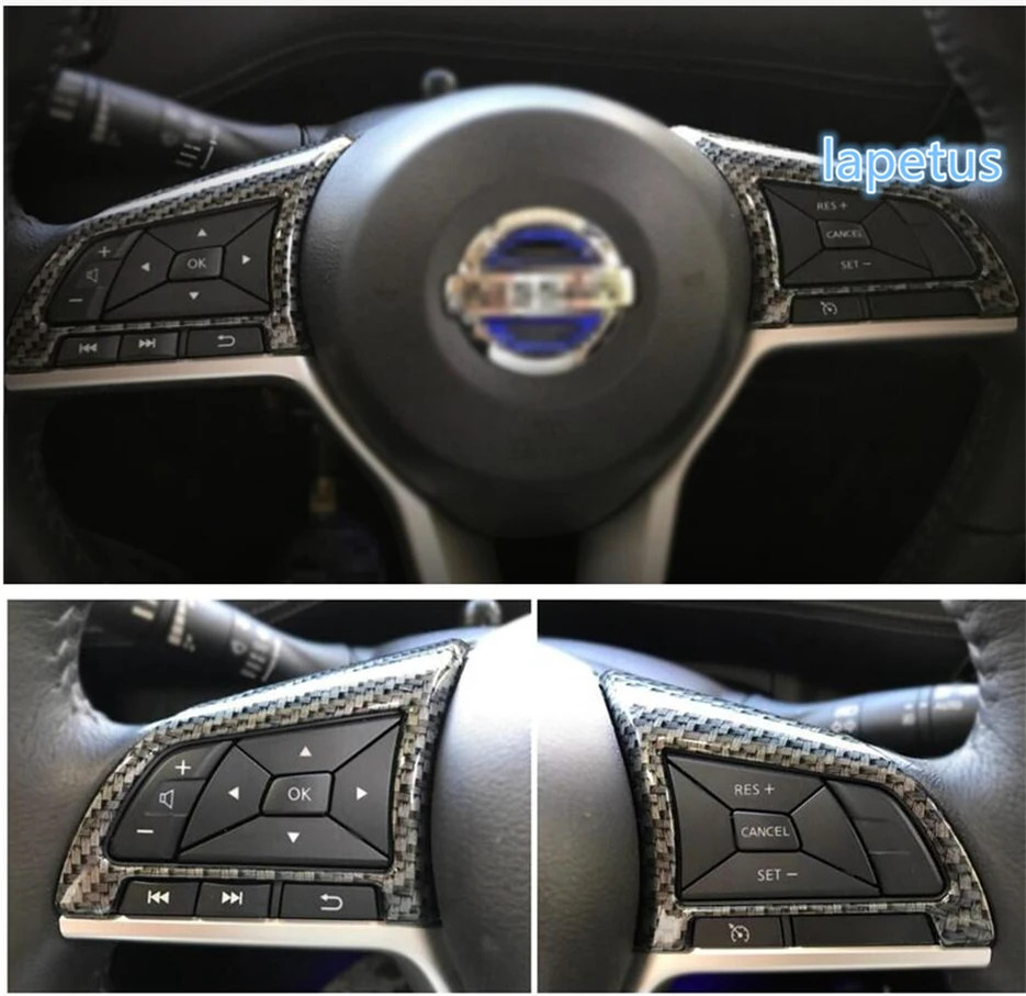 Carbon Fiber Style Steering Wheel Frame Cover Trim For MAZDA 3 Axela 2014 15 16