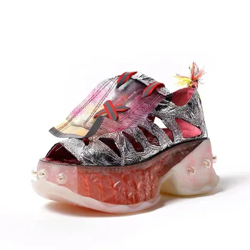 

Delivr Shoes Woman Brand Luxury Sandals Pink Thick Sole Sandalen Ladies Sandals Womans Sandals Summer Women Sandals Noctilucous