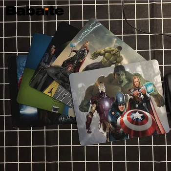 

Babaite Customized Mouse Pad Avengers Iron Man Hulk Captain America Computer Notebook Rectangle Rubber Anti-slip Mouse Mat