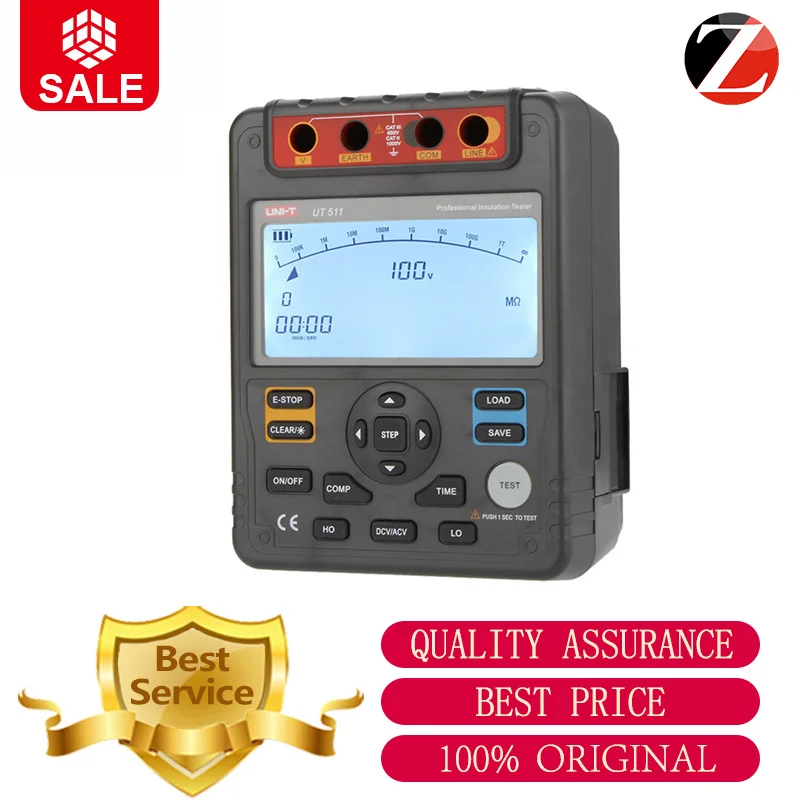 

Newest UNI-T UT511 1000V 10Gohm Digital Insulation Resistance Testers UT511 Voltmeter Auto Range Megger