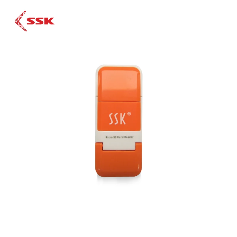 ССК USB 2,0 Micro SD кард-ридер портативный мини высокая скорость T-FLASH/Micro SD для компьютера карта для ноутбука ридер оранжевый синий SCRS022