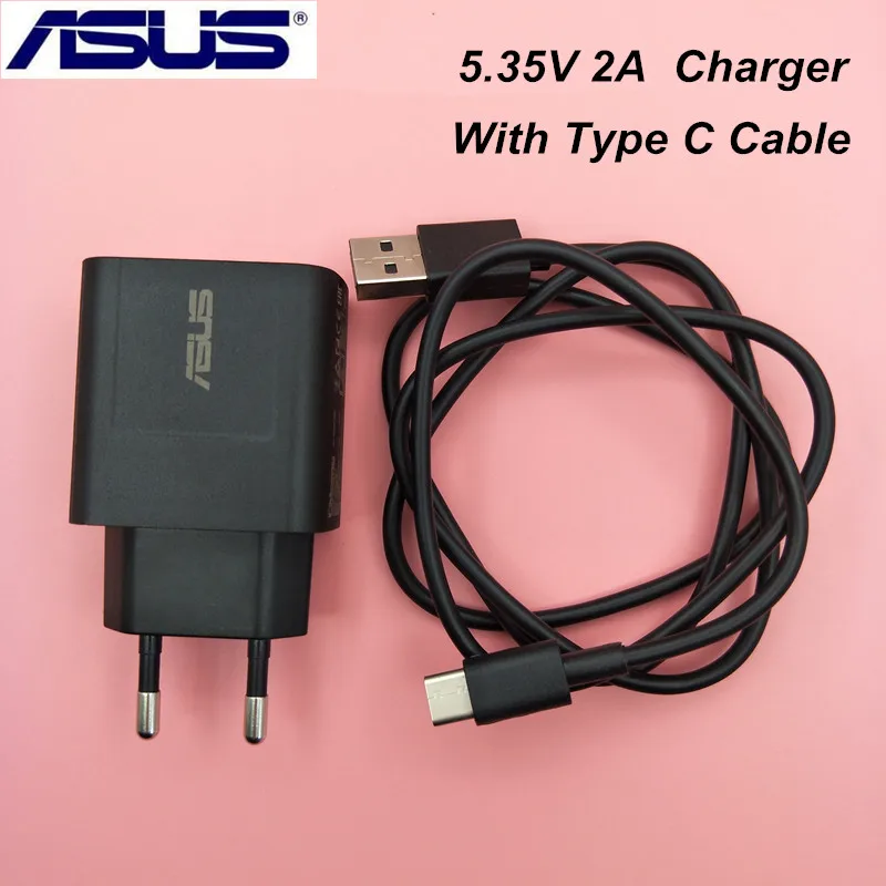 Original ASUS 5.35V 2A EU Charger adapter and 2A USB Type C fast data Cable for ASUS Zenfone 3 Original ASUS 5.35V 2A EU Charger adapter and 2A USB Type C fast data Cable for ASUS Zenfone 3