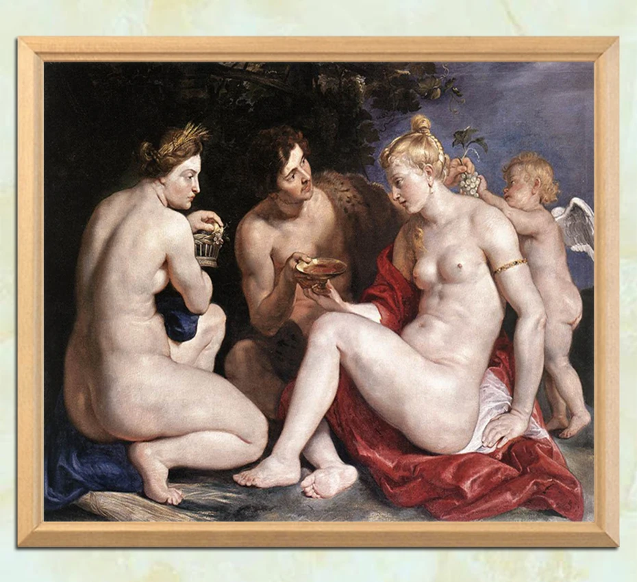 Rubens знаменитая картина "Венера, Купидон, баккх и церес" 5D DIY алмазная живопись полная квадратная Алмазная вышивка Стразы Pic