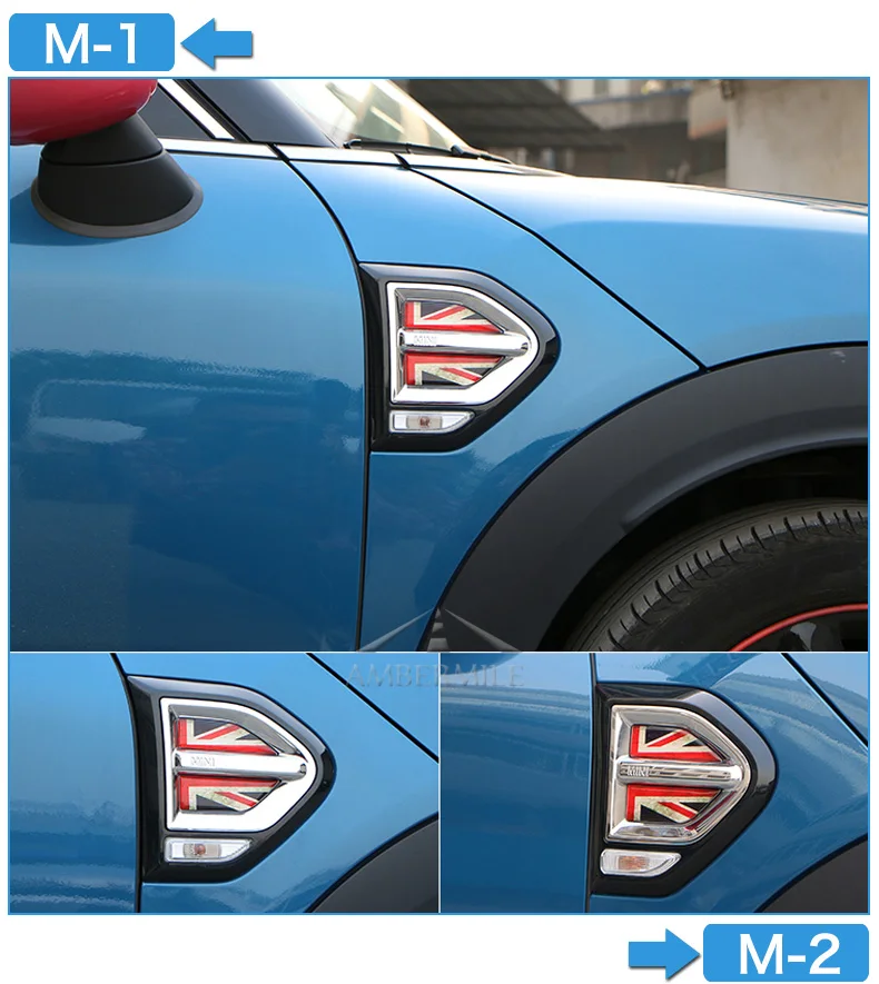 Car Side Plate Fender Stickers Section Decals Covers Decoration for Mini Cooper Countryman F60 Accessories Car Styling (5)