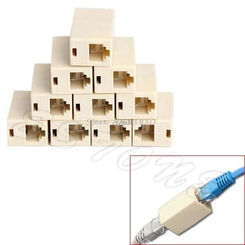 

10Pcs RJ45 CAT5 Coupler Plug Network LAN Cable Extender Connector Adapter Whosale&Dropship