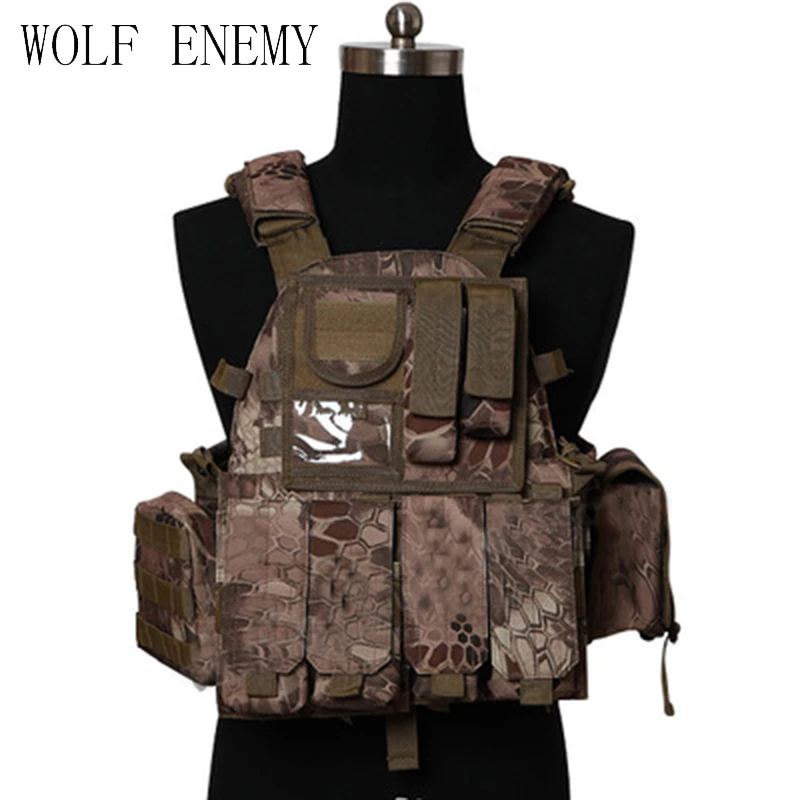 

1000D Nylon US Navy Seals Molle LBT 6094 Vest Tactical Military Hunting Paintball CS Wargame Protective Vest w/Pouches
