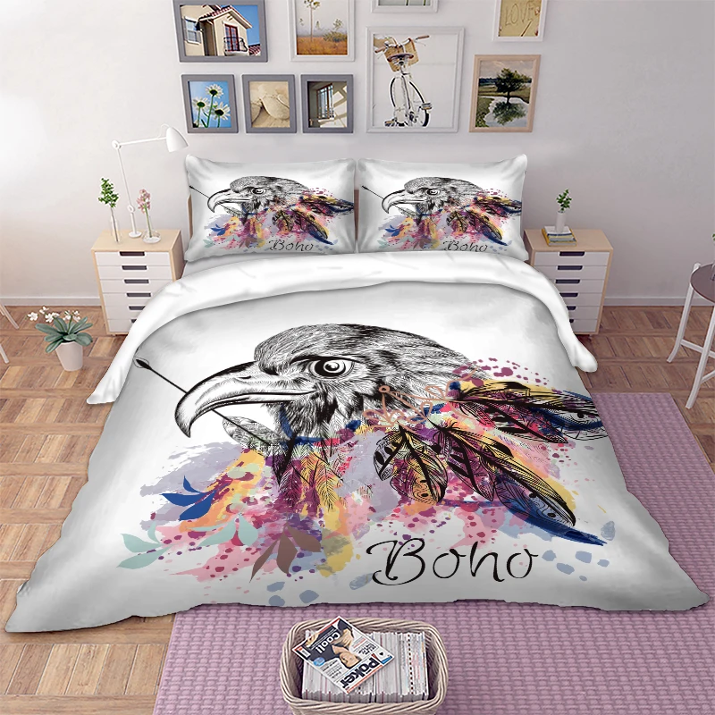 Dreamcatcher Feathers Bed Linens Set Luxury Twin Queen King Size