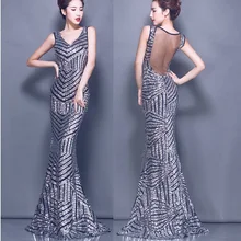 Sexy Cheap Sequin font b Long b font Mermaid Evening Prom font b Dress b font