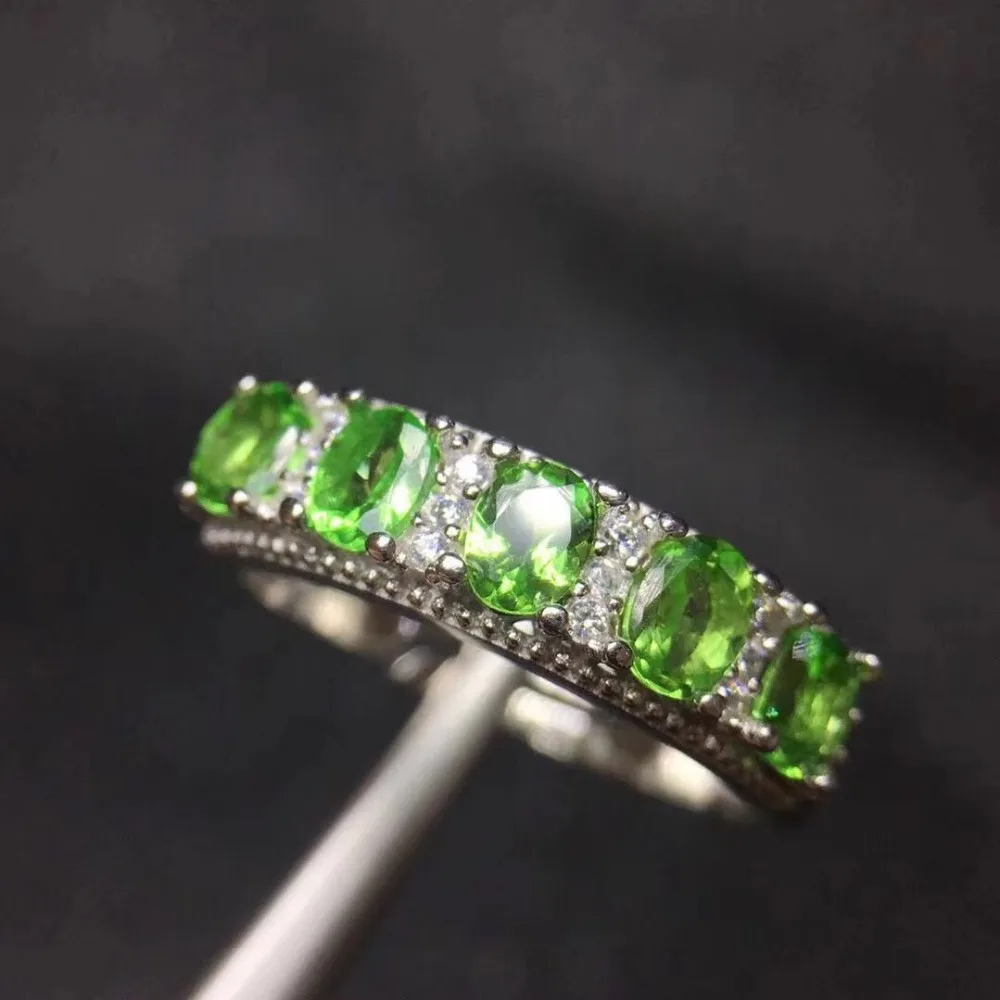 0.14 ct Tsavorite 925 Sterling Silver Rondelle Spacer Finding Women's Jewelry