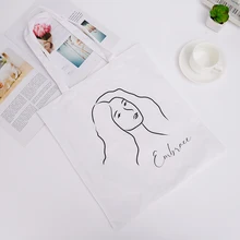 Повседневная Женская майка, большая емкость, простая сумка для покупок с буквенным принтом, кремовый цвет, женская сумка для рук, простой пакет, сумка