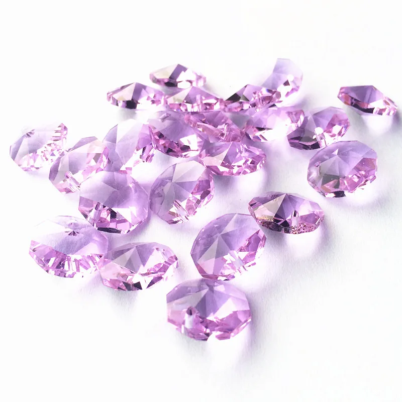 Buracos para Acessórios o Envio Gratuito de 150 Contas com 1 Lote Roxo k9 Cristal Vidro Octógono Lustre Suncatchers Contas Pçs - 14mm 4 com 1 buracos para acessórios lustre suncatchers contas