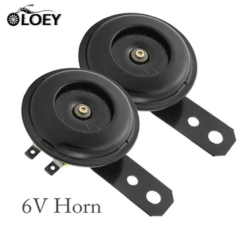 

1 Pair DC 6V Black Metal 105db Horn Bicycle Electrombile Motorcycle Scooter Loud Bell For Honda YAMAHA Suzuki Moped Dirt ATV