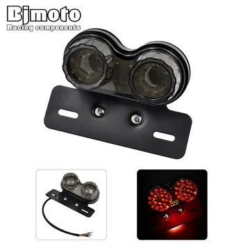

LPL-053 Emark 12V Motorcycle License Plate Mount Rear Tail Brake Stop Light LED Taillight Running lights Turn Signal Indicator