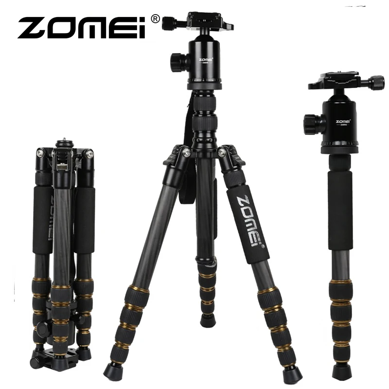 Zomei Z699c Carbon Fiber Alloy Portable Tripod Monopod With Ball Head