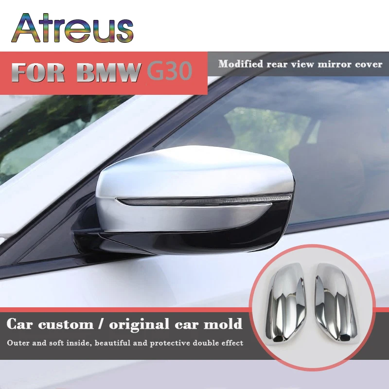 Atreus 2 шт. для новых 5 серий BMW G30 2018 Авто Покрытие Серебряное углеродное волокно