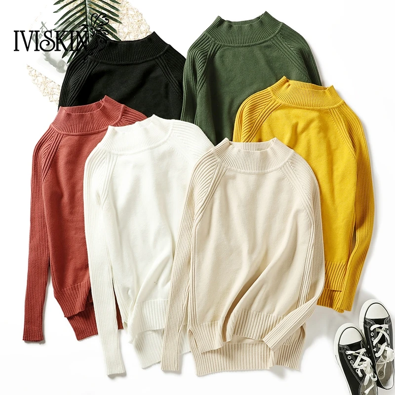 

Casual Warm Autumn Winter Sweater Women Jumper Plus Size Knitting Pullover Harajuku Turtleneck Sweater Female