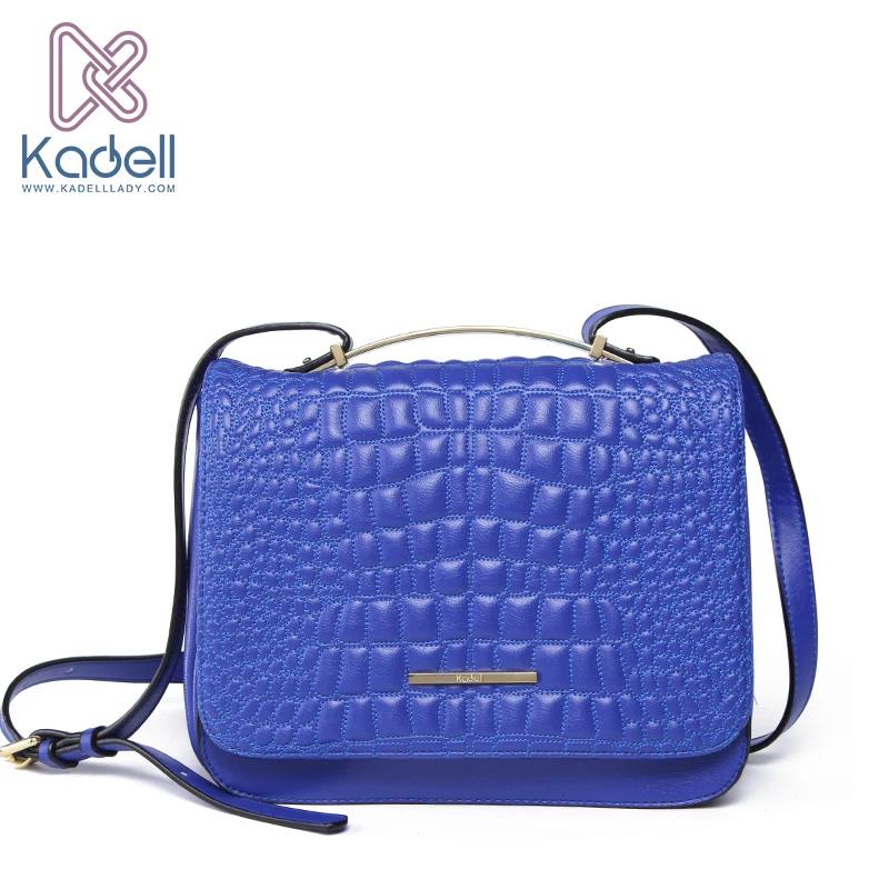 

Kadell 2017 New Famous Brand Elegant Purple Crossbody Messenger Bags for Women Crocodile Leather Ladies Shoulder Purses Flap Bag