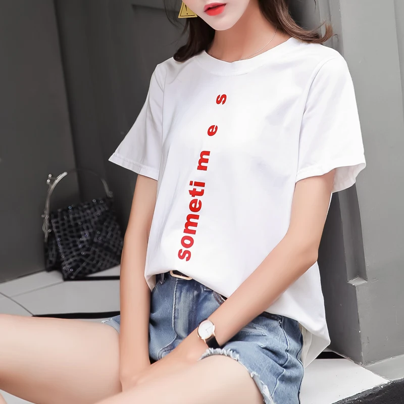 

Plus Size Casual women shirts Short Sleeve Cotton Summer t shirt Women black white blue plus size women clothing XL XXL XXXL 4XL