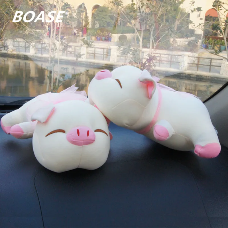 

Cute Cartton Pig Plush Toy Decor Air Purge Auto Bamboo Charcoal Case Bag Car Accessories 22cm*13cm